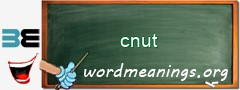 WordMeaning blackboard for cnut